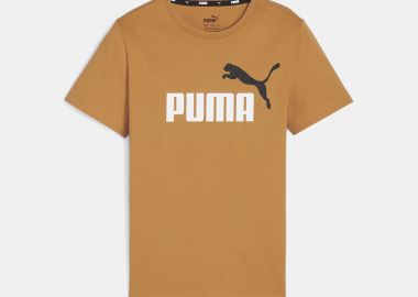 BOY'S PUMA ESSENTIALS+ TWO-TONE LOGO T-SHIRT ΚΑΦΕ - PUMA - 