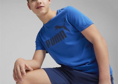 BOY'S PUMA ESSENTIALS LOGO T-SHIRT ΜΠΛΕ - PUMA - 