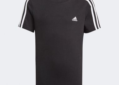 BOYS' ESSENTIALS 3-STRIPES T-SHIRT ΜΑΥΡΟ - ADIDAS PERFORMANCE - 