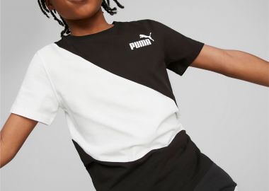 BOYS' PUMA POWER CAT T-SHIRT ΜΑΥΡΟ - PUMA - 