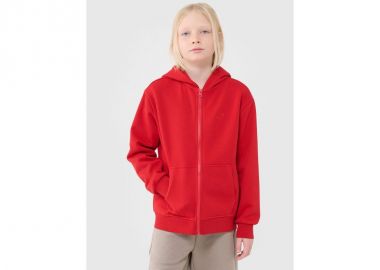 Boys' sweatshirt with a hood zipup 4F 4FJWSS25TSWSM185162S - 4f - 