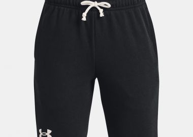 BOYS' UNDER ARMOUR RIVAL TERRY SHORTS ΜΑΥΡΟ - UNDER ARMOUR - 