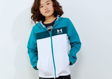 BOYS' UNDER ARMOUR SPORTSTYLE WINDBREAKER ΠΡΑΣΙΝΟ - UNDER ARMOUR - 