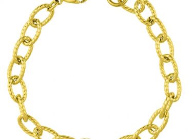 Βραχιόλι Αλυσίδα Από Ανοξείδωτο Ατσάλι Επιχρυσωμένο TA29484 16cm - AMOR AMOR - 