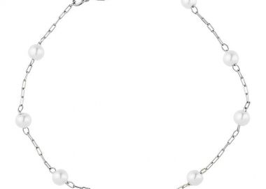 Βραχιόλι Αλυσίδα Από Ανοξείδωτο Ατσάλι Με Μαργαριτάρια TA29592 17cm - AMOR AMOR - 