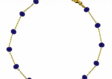 Βραχιόλι Αλυσίδα Ποδιού Ροζάριο Από Ανοξείδωτο Ατσάλι Επιχρυσωμένο 24K TA25367 - AMOR AMOR - 