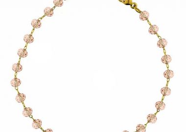 Βραχιόλι Αλυσίδα Ροζάριο Από Ανοξείδωτο Ατσάλι Επιχρυσωμένο 24Κ TA25478 19cm - AMOR AMOR - 