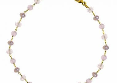 Βραχιόλι Αλυσίδα Ροζάριο Από Ανοξείδωτο Ατσάλι Επιχρυσωμένο 24Κ TA25480 18cm - AMOR AMOR - 