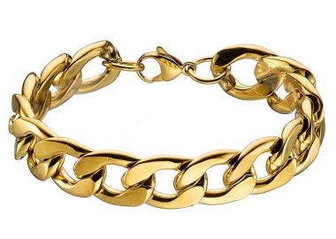 Βραχιόλι Από Ανοξείδωτο Ατσάλι Επιχρυσωμένο AS20891 - AMOR AMOR - 