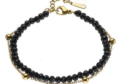 Βραχιόλι Από Ανοξείδωτο Ατσάλι Επιχρυσωμένο AS20907 - AMOR AMOR - 