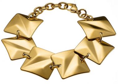 Βραχιόλι Από Ανοξείδωτο Ατσάλι Επιχρυσωμένο AS20915 - AMOR AMOR - 