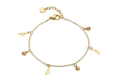 Βραχιόλι Από Ανοξείδωτο Ατσάλι Επιχρυσωμένο AS25141 - AMOR AMOR - 