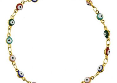 Βραχιόλι Από Ανοξείδωτο Ατσάλι Επιχρυσωμένο Με Ματάκι TA28955 18cm - AMOR AMOR - 