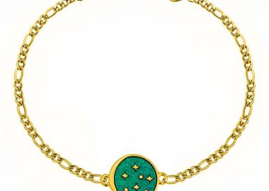 Βραχιόλι Από Ανοξείδωτο Ατσάλι Και Ορείχαλκο Επιχρυσωμένο 24Κ Με Αστέρια Και Φεγγάρι AA25497 - AMOR AMOR - 