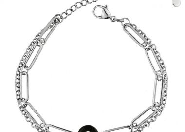 Βραχιόλι Από Ανοξείδωτο Ατσάλι Με Ματάκι AA29527 - AMOR AMOR - 