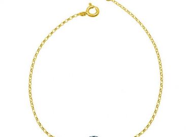 Βραχιόλι Από Ασήμι 925 Επιχρυσωμένο Με Ματάκι EX26682 - AMOR AMOR - 