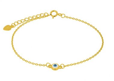 Βραχιόλι Από Ασήμι 925 Επιχρυσωμένο Με Ματάκι PS25782 - AMOR AMOR - 