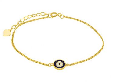 Βραχιόλι Από Ασήμι 925 Επιχρυσωμένο Με Ματάκι PS25790 - AMOR AMOR - 