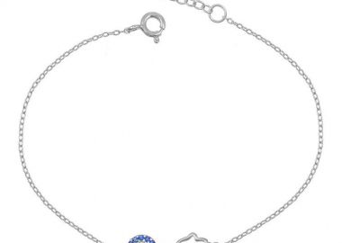 Βραχιόλι Από Ασήμι 925 Επιπλατινωμένο Με Ματάκι SU26626 - AMOR AMOR - 