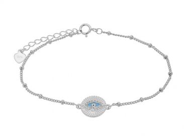 Βραχιόλι Από Ασήμι 925 Με Ματάκι PS25795 - AMOR AMOR - 