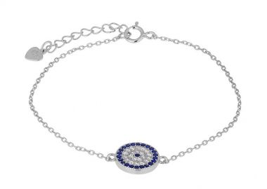 Βραχιόλι Από Ασήμι 925 Με Ματάκι Στόχο PS25771 - AMOR AMOR - 