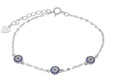 Βραχιόλι Από Ασήμι 925 Με Ματάκια Στόχο PS25800 - AMOR AMOR - 