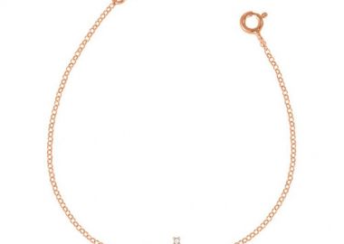 Βραχιόλι Από Ασήμι 925 Ροζ Επιχρυσωμένο Με Σταυρό EX20258 - AMOR AMOR - 