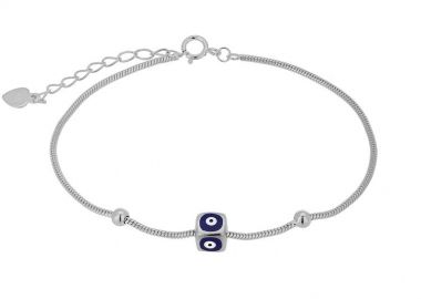 Βραχιόλι Από Ασήμι 925 Ζάρι Με Ματάκι PS25769 - AMOR AMOR - 