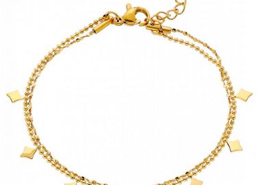 Βραχιόλι Από Ατσάλι Επιχρυσωμένο 24Κ AS21494 - AMOR AMOR - 