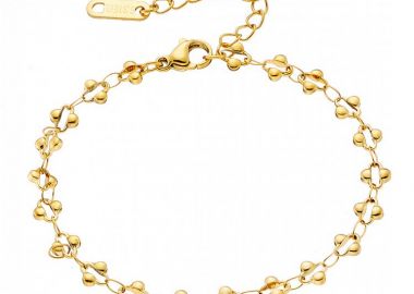 Βραχιόλι Από Ατσάλι Επιχρυσωμένο 24Κ AS21498 - AMOR AMOR - 