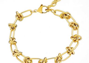 Βραχιόλι Από Ατσάλι Επιχρυσωμένο 24K AS26221 - AMOR AMOR - 