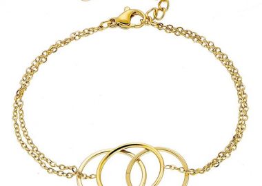 Βραχιόλι Από Ατσάλι Επιχρυσωμένο 24K AS26233 - AMOR AMOR - 