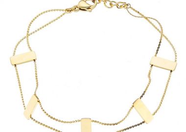 Βραχιόλι Από Ατσάλι Επιχρυσωμένο AS25841 - AMOR AMOR - 