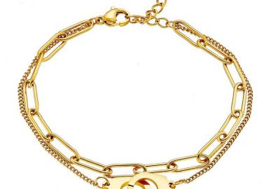 Βραχιόλι Από Ατσάλι Επιχρυσωμένο AS25988 - AMOR AMOR - 