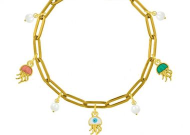 Βραχιόλι Από Ατσάλι Επιχρυσωμένο Με Μέδουσες AA29733 17 cm - AMOR AMOR - 