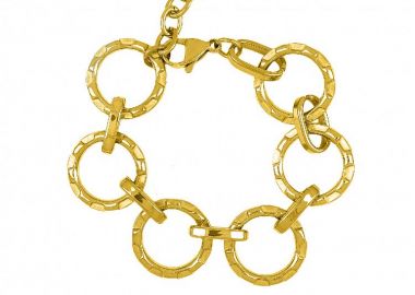 Βραχιόλι Από Ατσάλι Επιχρυσωμένο TU29748 - AMOR AMOR - 