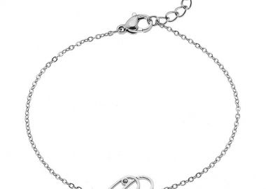 Βραχιόλι Από Ατσάλι Με Καρδιές AS25846 - AMOR AMOR - 