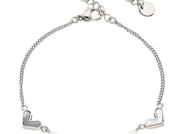 Βραχιόλι Από Ατσάλι Με Καρδιές AS26229 - AMOR AMOR - 