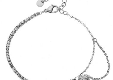 Βραχιόλι Από Ατσάλι Με Ζιργκόν AS25838 - AMOR AMOR - 