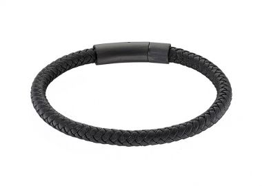 Βραχιόλι Από Δέρμα Και Ανοξείδωτο Ατσάλι AS29557 - AMOR AMOR - 