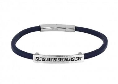 Βραχιόλι Από Δέρμα Και Ατσάλι Με Μαίανδρο TU29861 - AMOR AMOR - 