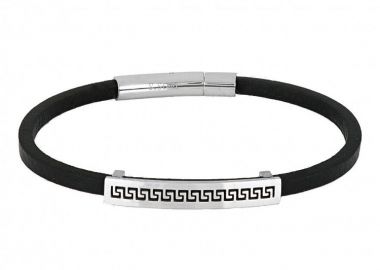Βραχιόλι Από Δέρμα Και Ατσάλι Με Μαίανδρο TU29911 - AMOR AMOR - 