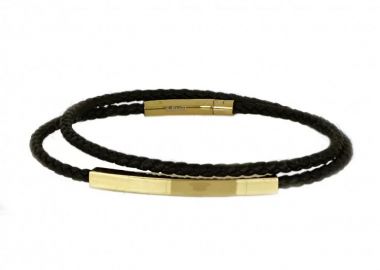 Βραχιόλι Από Δέρμα Και Ατσάλι Με Ταυτότητα TU29878 - AMOR AMOR - 