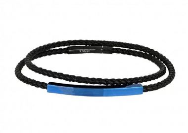 Βραχιόλι Από Δέρμα Και Ατσάλι Με Ταυτότητα TU29880 - AMOR AMOR - 