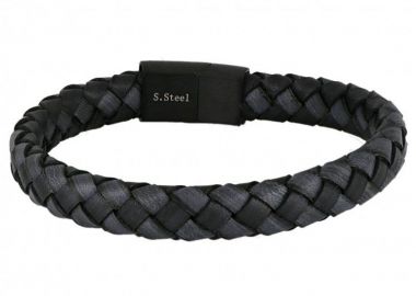 Βραχιόλι Από Δέρμα Και Ατσάλι TU29836 - AMOR AMOR - 