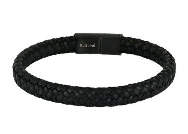 Βραχιόλι Από Δέρμα Και Ατσάλι TU29846 - AMOR AMOR - 