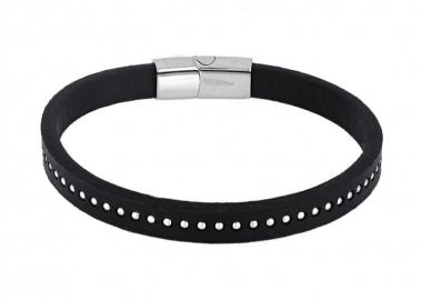 Βραχιόλι Από Δέρμα Και Ατσάλι TU29853 - AMOR AMOR - 