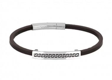 Βραχιόλι Από Δέρμα Και Ατσάλι TU29860 - AMOR AMOR - 