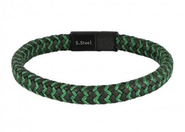 Βραχιόλι Από Δέρμα Και Ατσάλι TU29867 - AMOR AMOR - 