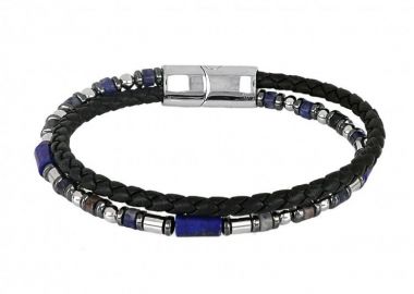 Βραχιόλι Από Δέρμα Και Ατσάλι TU29893 - AMOR AMOR - 